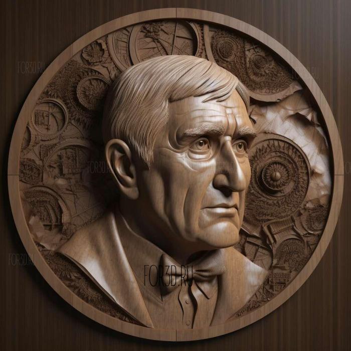 Thomas Edison 3 stl model for CNC